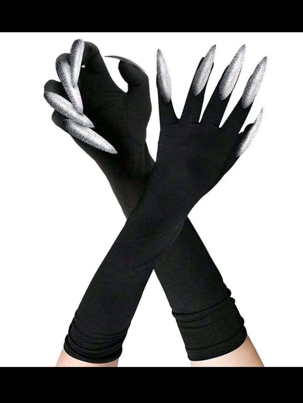 Black Witch Costume Accessories Set - Hooded Cape, Gloves, Choker, Hat